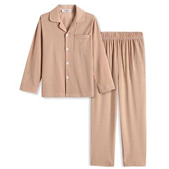 Arshiner Boys Pajamas Set Long Sleeve Buttondown Sleepwear Piece Pajamas Set For Boys