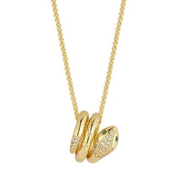 Everyday by Sunkissed Cubic Zirconia Coiled Snake Pendant Necklace
