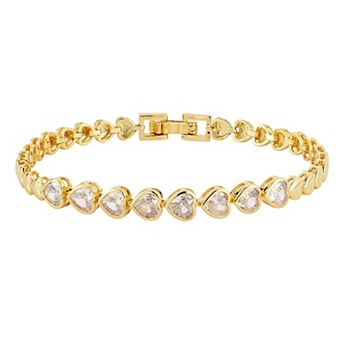 Everyday by Sunkissed Cubic Zirconia Heart Tennis Bracelet