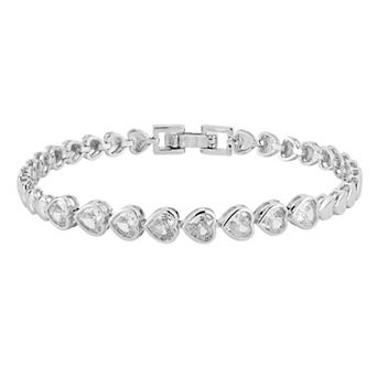 Everyday by Sunkissed Cubic Zirconia Heart Tennis Bracelet