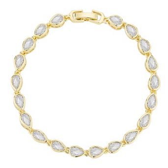 Everyday by Sunkissed Cubic Zirconia Pear Tennis Bracelet