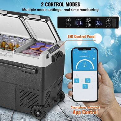 Portable Car Refrigerator 61 QT Dual Zone Compressor Cooler For RV Camping