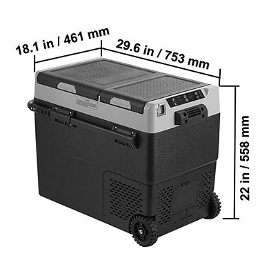 Portable Car Refrigerator 61 QT Dual Zone Compressor Cooler For RV Camping