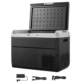 12 Volt Car Refrigerator 52.8-qt Portable Electric Cooler For Camping
