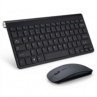 Loheer Mini Wireless Keyboard And Mouse Set 11 Inch Waterproof 2.4G For PC Office