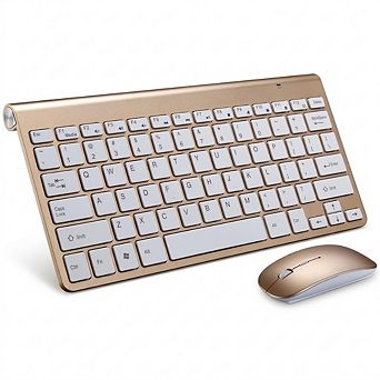 Loheer Mini Wireless Keyboard And Mouse Set 11 Inch Waterproof 2.4G For PC Office