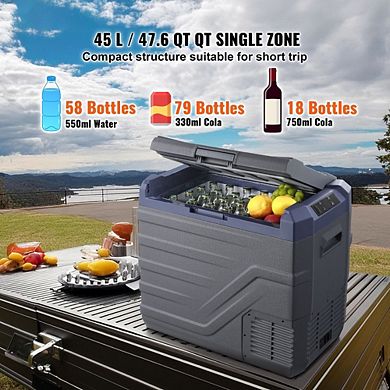 Portable Car Refrigerator 52.8 QT Dual Zone Compressor Cooler for RV Camping