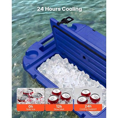 Floating Cooler Forty Quart Towable Ice Chest for Kayak River and Pool