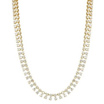 Everyday by Sunkissed Cubic Zirconia 2-Row Tennis Necklace