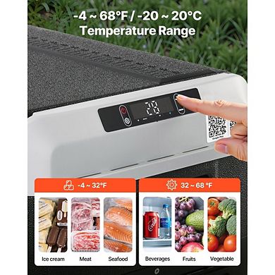 12 Volt Car Refrigerator 30L Portable Electric Cooler Compressor Freezer For Camping RV