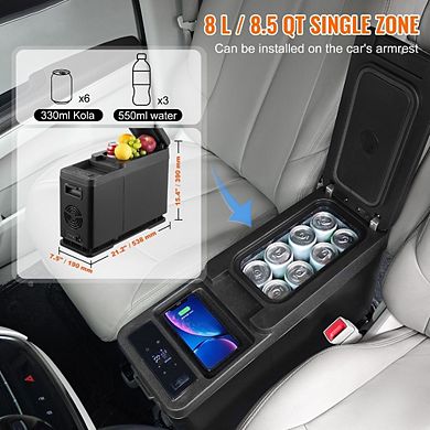 Premium Car Refrigerator 12V Portable 8L Compressor Cooler For Camping