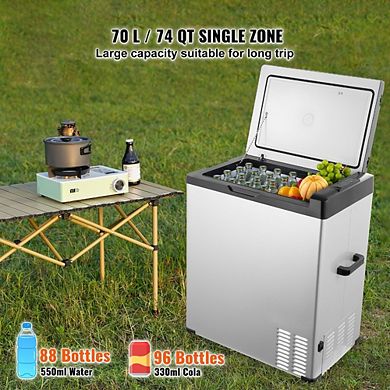 Portable Car Refrigerator 70L Single Zone Freezer Compressor Cooler For RV