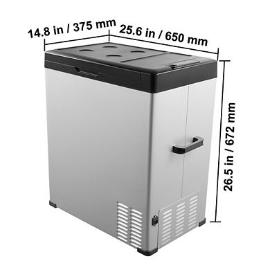 Portable Car Refrigerator 70L Single Zone Freezer Compressor Cooler For RV
