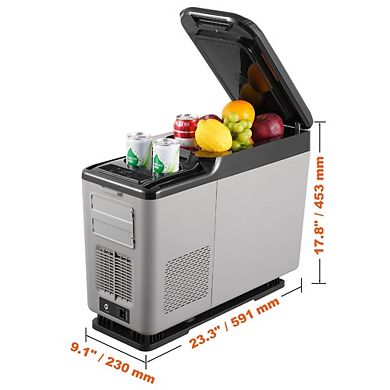 15L Portable Car Refrigerator 12V Armrest Fridge Single Zone Compressor Cooler For Camping