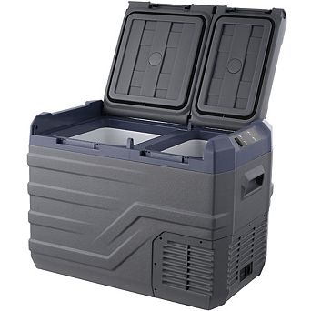 32L Dual Zone Portable Freezer 12 Volt Car Refrigerator Compressor Cooler For RV Camping