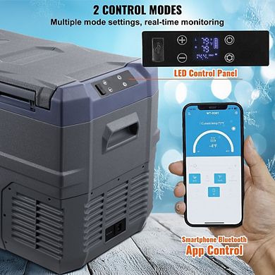 32L Dual Zone Portable Freezer 12 Volt Car Refrigerator Compressor Cooler For RV Camping