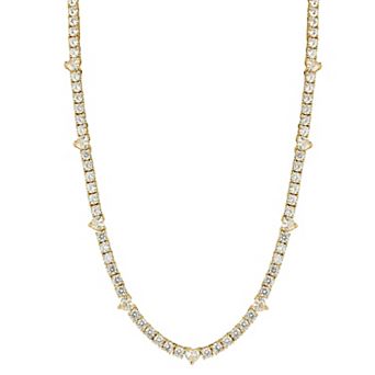 Everyday by Sunkissed Cubic Zirconia Heart & Round Tennis Necklace