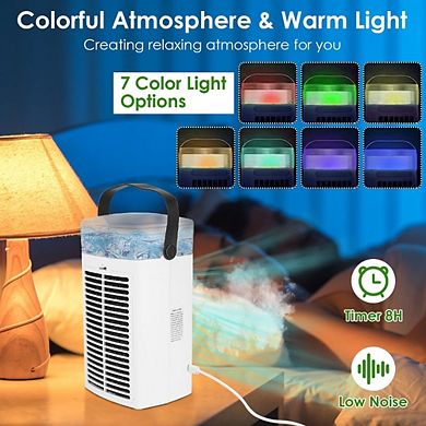 Portable Air Conditioner Fan 9.84 Inch Evaporative Cooler Mini AC For Home Office