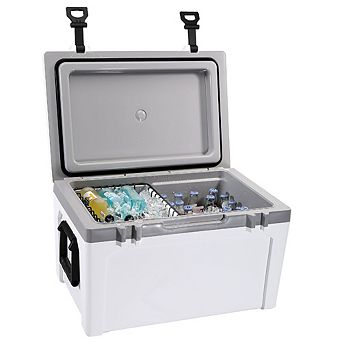 Insulated Portable Hard Cooler 52-qt Heavy Duty Handle Outdoor Ice Chest