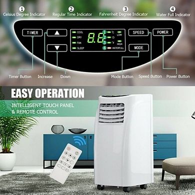 Compact Portable Air Conditioner 8000 BTU AC Unit with Dehumidifier for Bedroom