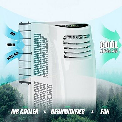 Compact Portable Air Conditioner 8000 BTU AC Unit with Dehumidifier for Bedroom