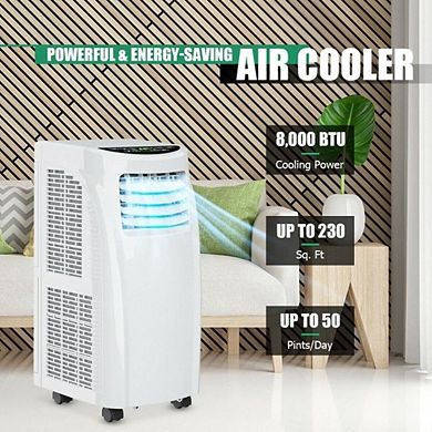 Compact Portable Air Conditioner 8000 BTU AC Unit with Dehumidifier for Bedroom