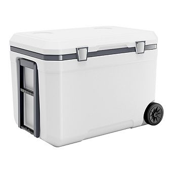 45-qt Wheeled Portable Cooler Insulated Hard Cooler for Camping
