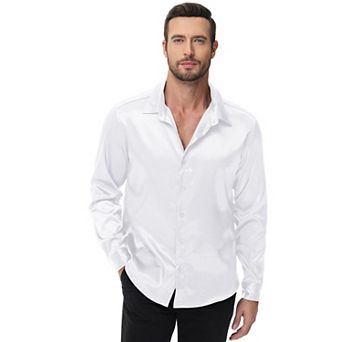 Men's Long Sleeve Button Down Casual T-Shirt