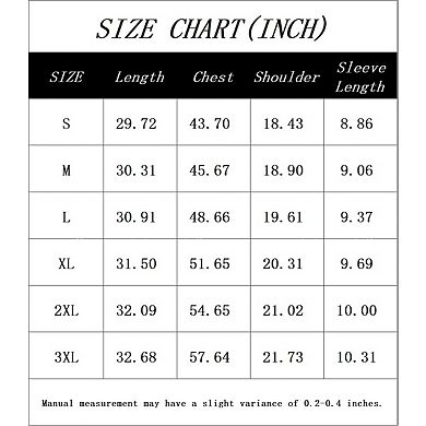 Men's Short Sleeve Button Down Vacation T-Shirt