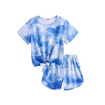 Arshiner Girls Piece Outfits Summer Clothes Short Sleeve Tops And Paperbag Waist Shorts Set Cut