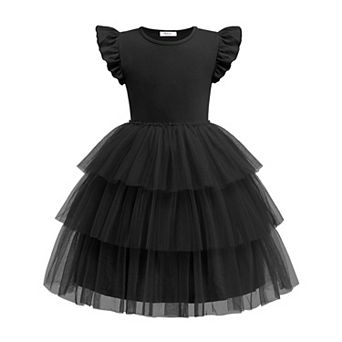 Arshiner Toddler Tutu Dress Cute Fluffy Tiered Tulle Sundress Holiday Party Sundress