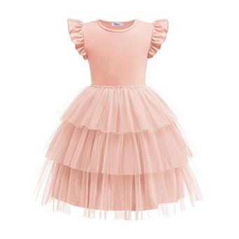 Arshiner Toddler Tutu Dress Cute Fluffy Tiered Tulle Sundress Holiday Party Sundress