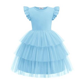 Arshiner Toddler Tutu Dress Cute Fluffy Tiered Tulle Sundress Holiday Party Sundress