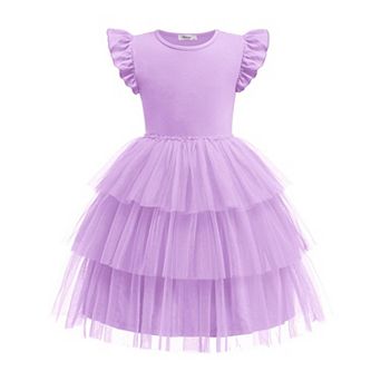 Arshiner Toddler Tutu Dress Cute Fluffy Tiered Tulle Sundress Holiday Party Sundress