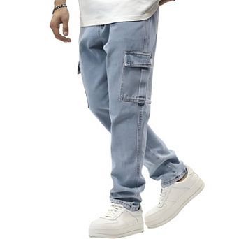 Men's Casual Loose Cargo Jeans