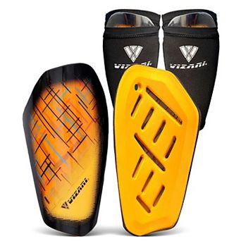 Vizari Soquel Youth Soccer Shin Guards with Ankle Support Shin Pads for Kids, Boys & Girls