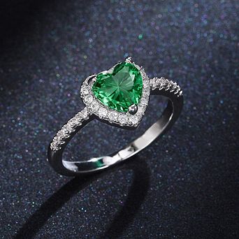 Luxury Heart Cubic Zirconia Finger Rings for Women Romantic Wedding Accessories