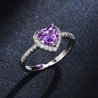 Luxury Heart Cubic Zirconia Finger Rings for Women Romantic Wedding Accessories