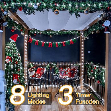 Ollny 600 LED 197ft Cool White IP67 Waterproof Christmas Lights Clear Wire