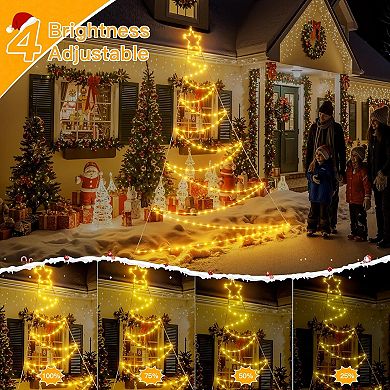 Ollny Outdoor Christmas Tree Lights 166 LED Warm White