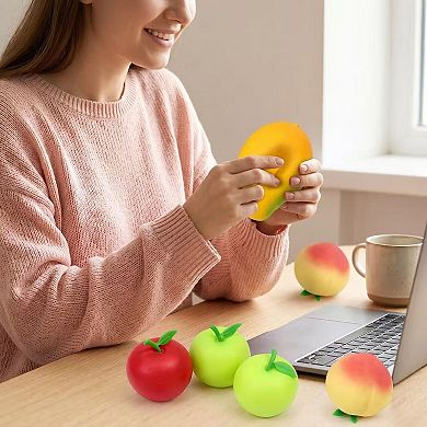 6 Pack Fruit Squishy Stress Relief Squeeze Toys Slow Rising Scented Squishies