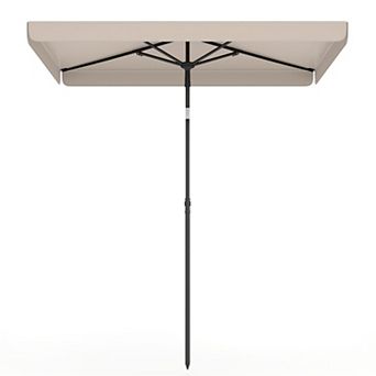 6.5 x 4.3 Ft Rectangular Outdoor Balcony Umbrella with Tilt Adjustment