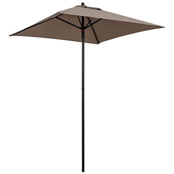 5 Ft Square Patio Market Umbrella with Sturdy Rib Support