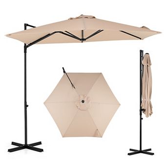 10 Ft Cantilever Patio Umbrella with 360 Degree Rotation