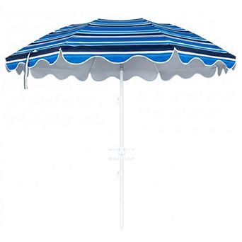 6.5 Ft Beach Umbrella with UPF 50+ Protection and Sand Anchor