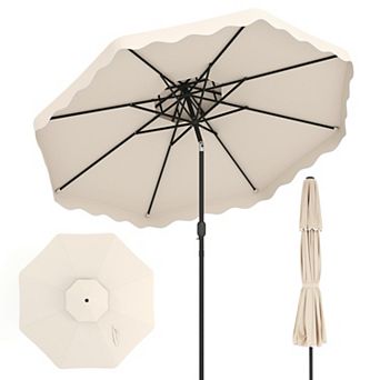 10 FT Patio Umbrella with Push Button Tilt, Crank , Outdoor Umbrella