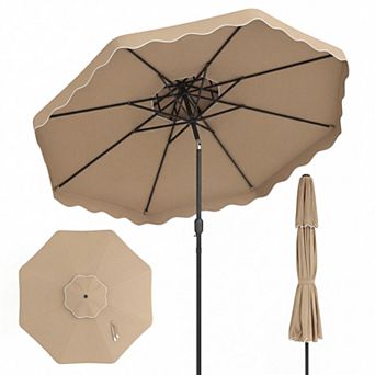 10 FT Patio Umbrella with Push Button Tilt, Crank , Outdoor Umbrella