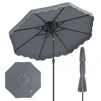 10 FT Patio Umbrella with Push Button Tilt, Crank , Outdoor Umbrella