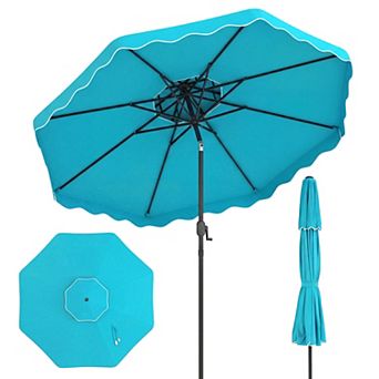 10 FT Patio Umbrella with Push Button Tilt, Crank , Outdoor Umbrella