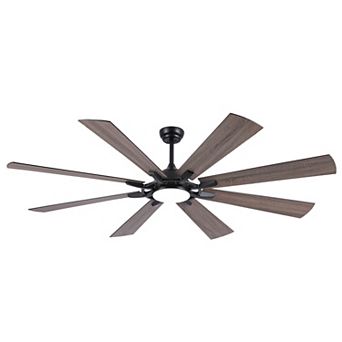 72'' Modern Industrial Ceiling Fan, Dual Finish Blades, Quiet Reversible Motor, Indoor Outdoor